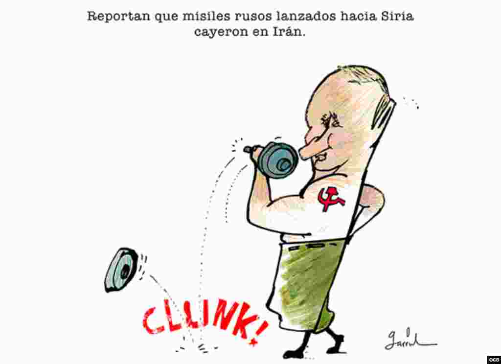 Garrincha's cartoon about Putin's airstrike to Syria