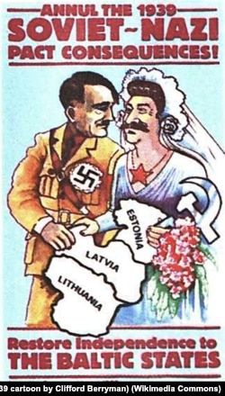 Cartel denuncia el Pacto Molotov-Ribbentrop.