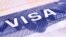 Documento de visa de Estados Unidos. 