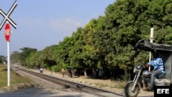 Vista de una carrilera en Aracataca, municipio del Magdalena (Colombia), y cuna del escritor colombiano Gabriel García Márquez.