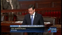 Marco Rubio rinde tributo a José Fernández en el Senado