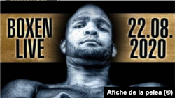 Yoan Pablo Hernández abandona su retiro. Va pelear en Alemania el 22 de agosto. Peso super pesado (póster oficial del combate contra Kevin Johnson).