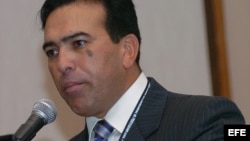 Archivo/Antonio Rivero, durante su intervención en la V Conferencia Internacional de Protección Civil y Administración de Desastres.