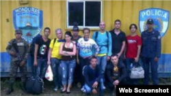 Cubanos detenidos en Honduras.