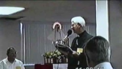 Monseñor Román y el Cardenal Ortega en San Agustín, 1997.