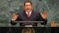 Archivo - Hugo Chavez ante la 61 Asamblea General de Naciones Unidas en la sede de Naciones Unidas en Nueva York, Estados Unidos. 