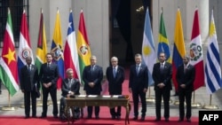 Jefes de Estado que participaron en PROSUR, Santiago de Chila