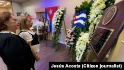 Funeral en Miami de expreso político cubano, Miguel Sigler Amaya. Foto: MARTI NOTICIAS/Jesús Acosta 