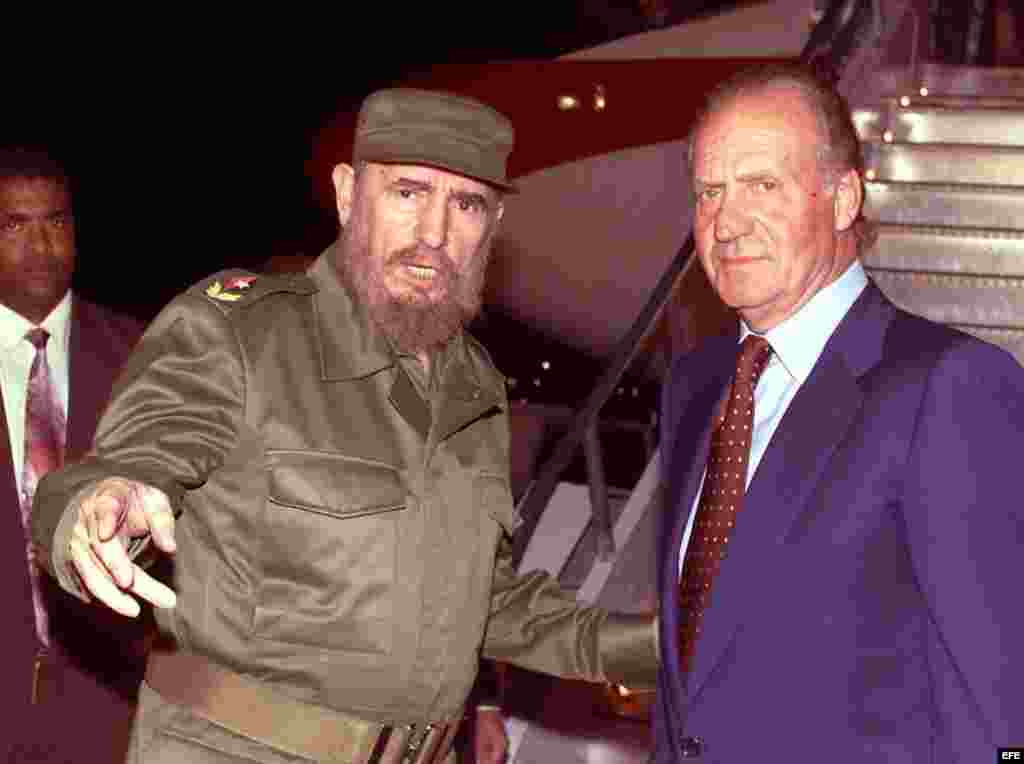 Fidel Castro y el rey Juan Carlos.