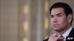 El secretario de Estado estadounidense, Marco Rubio, en Lisboa el 8 de octubre de 2026. (Foto de Patricia de Melo Moreira / AFP)