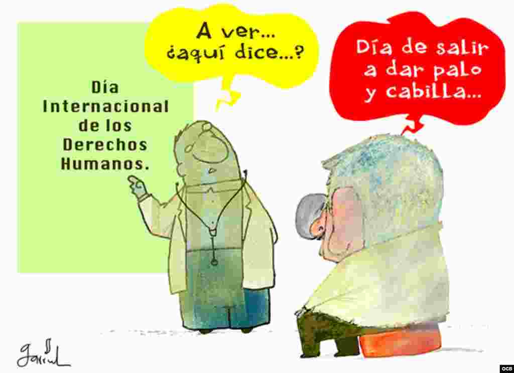 Garrincha cartoon about human rights day