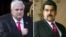 El presidente de Venezuela, Nicolás Maduro (d) y el presidente de Panamá, Ricardo Martinelli