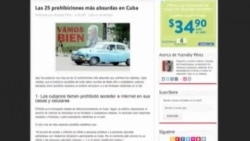 Bloguero cubano publica lista de prohibiciones absurdas