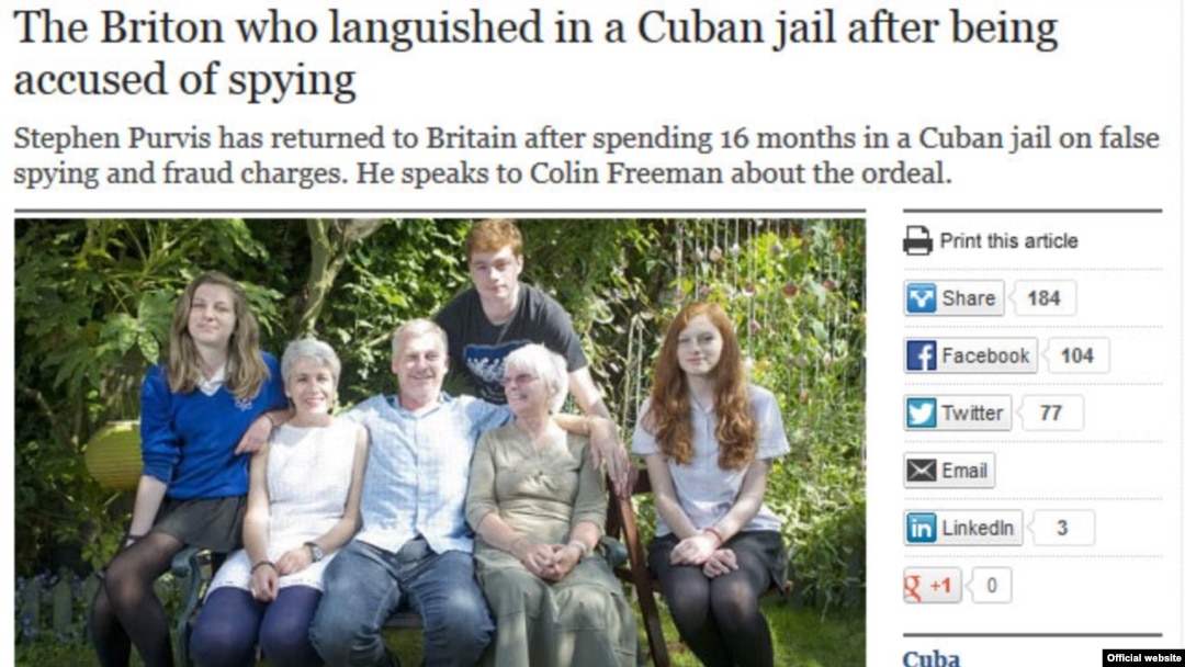 El calvario de Purvis publicado en The Telegraph 