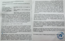 Documentos judiciales publicados por la familia de José Daniel Ferrer.