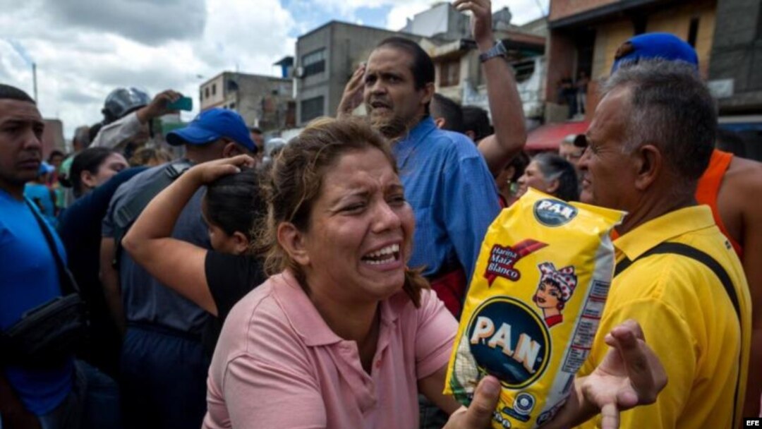 Cientos de personas protagonizaron nuevas protestas por alimentos en Caracas