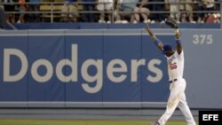 El cubano Yasiel Puig de Los Ángeles Dodgers. 