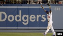 El cubano Yasiel Puig de los Dodgers deLos Angeles. 