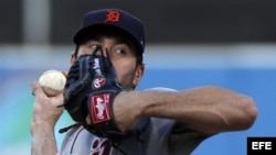 El abridor de los Tigres de Detroit Justin Verlander.