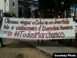 #TodosMarchamos, activistas y Damas de Blanco en La Habana, domingo 20 de marzo.