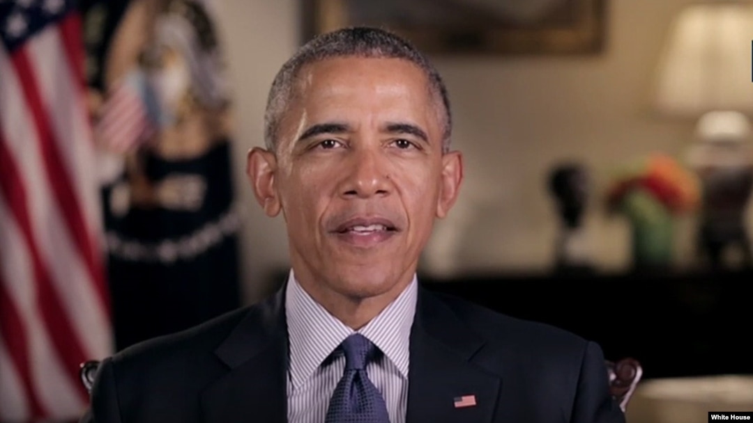 El presidentre Barack Obama, durante su mensaje semanal a la nación.