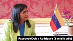 Delcy Rodríguez, la vicepresidenta ejecutiva del régimen de Nicolás Maduro y actual presidenta interina de Venezuela.