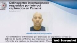 El cubano Omar Prieto Solís fue capturado en Panamá.