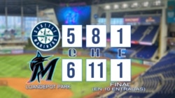 Los Marlins de Miami vencen en 10 entradas a Los Marineros de Seattle