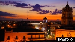 Vista de la ciudad de Camagüey al atardecer