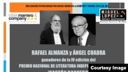 Rafael Almanza, en Cuba, y Ángel Cuadra, en el exilio, ganan Premios Gastón Baquero.