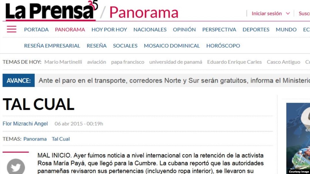 Diario "La Prensa" de Panamá.