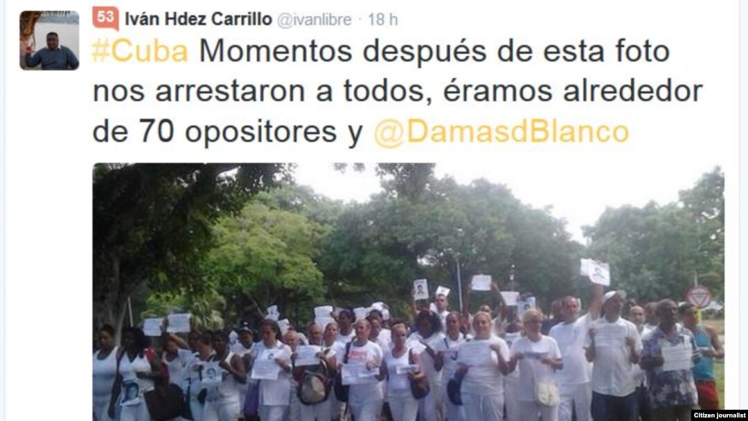  Antes del arresto / reporta cuba / foto Iván Hernández.