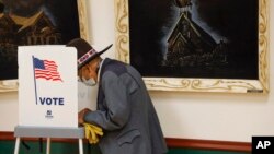 Elecciones en Estados Unidos. Un centro de votación en Idaho. AP Photo/Otto Kitsinger
