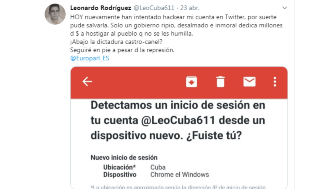 Alerta de Twitter ante intento de hackeo