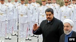 Nicolás Maduro y el presidente de Irán Hassan Rowhani. Archivo