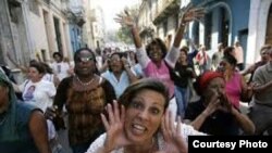 Un acto de repudio en Cuba.