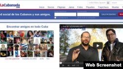 Página de inicio de la red social La Cubanada