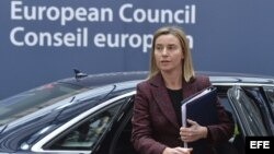 Federica Mogherini, jefa de la diplomacia de la Unión Europea (UE).