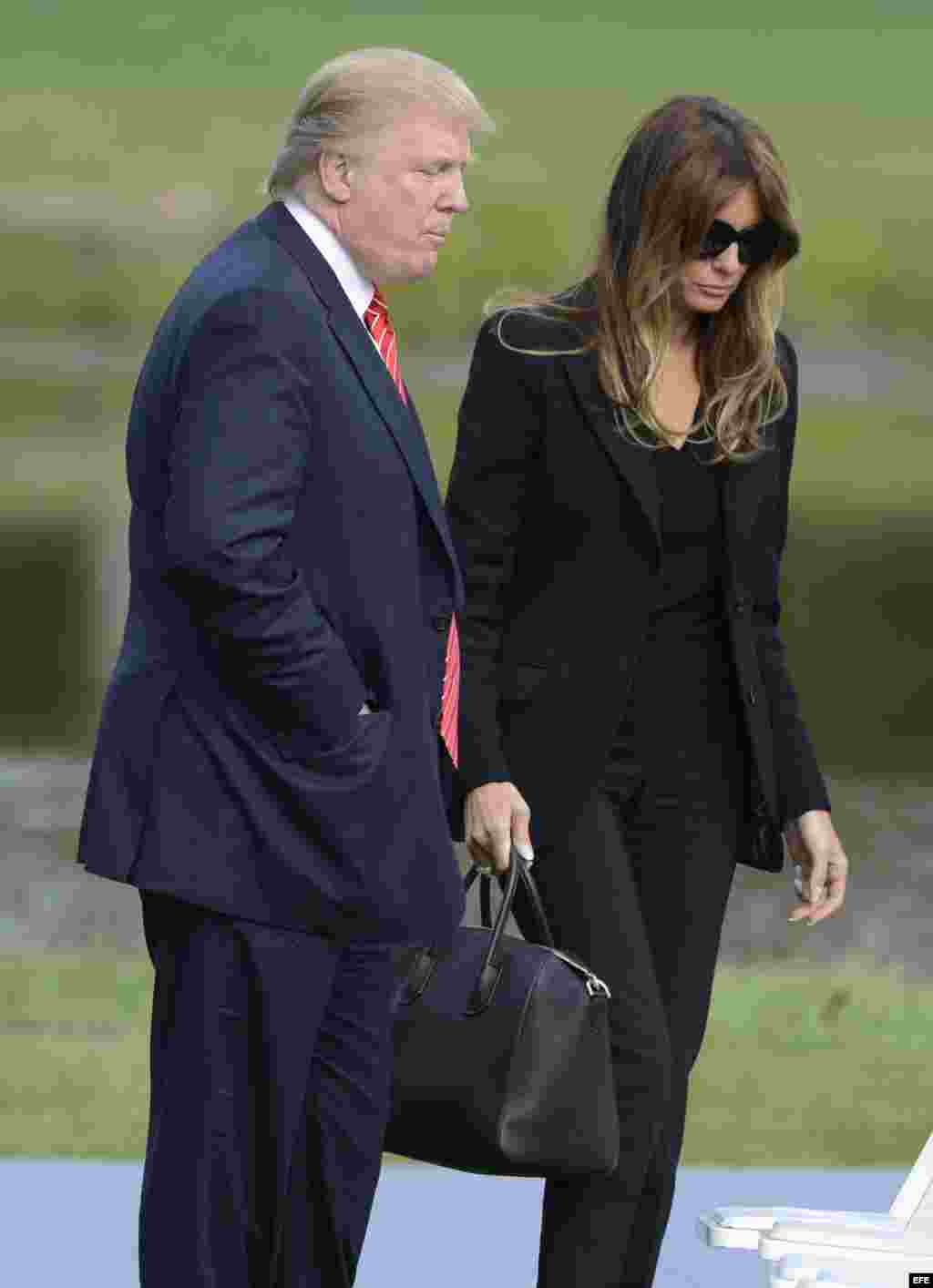 Trump y su esposa Melania en la Ceremonia Inaugural de la Copa Ryder, en septiembre de 2012.