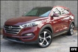 Fotografía de un vehículo Hyundai Tucson, cuyo modelo con matrícula NV 114B40 está siendo buscado por su conexión con el tiroteo en Las Vegas.