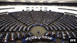 Vista general de la sesión plenaria del Parlamento Europeo en Estrasburgo (Francia). 