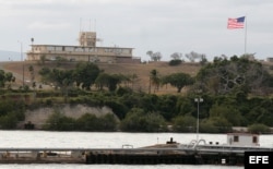 Edificio usado como sede de los tribunales de justicia especiales de Guantánamo. Archivo.