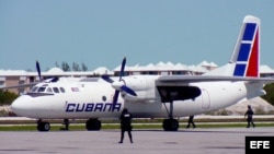 Avión de Cubana de Aviación. 
