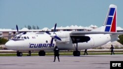 Aeronave de Cubana de Aviación. 
