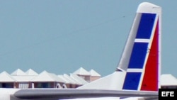 Avión de Cubana de Aviación. 