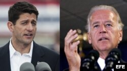 Paul Ryan (izq.) y Joe Biden (der.) se enfrentarán este jueves en un debate que podría ser definitorio.