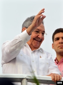 Raúl Castro el 1 de mayo de 2013.