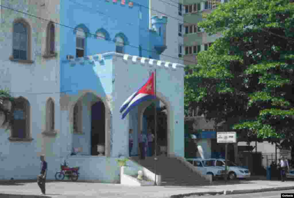 Cuarta Unidad de la Polic&iacute;a Nacional Cubana situada en el Municipio Cerro, Ciudad La Habana, donde estuvieron detenidos varios opositores durante la visita de Benedicto XVI.