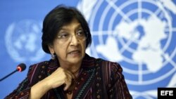 La Alta Comisionada de la ONU para los Derechos Humanos, Navi Pillay.