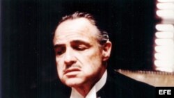 Marlon Brando durante una de las escenas de "The Godfather"
